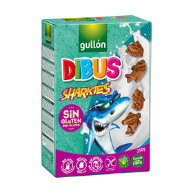 Galletas Dibus Sharkies Gullón sin gluten y sin lactosa 250 g