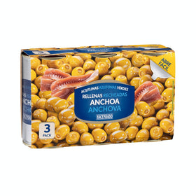 Manzanilla olives stuffed with anchovy Hacendado 3 jars x 150g