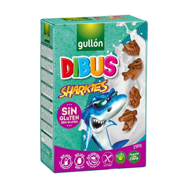 Biscotti Dibus Sharkies Gullón senza glutine e senza lattosio 250 g