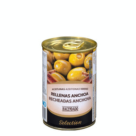 Olives farcies aux anchois Sélection Hacendado boîte 300g