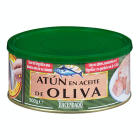 Tuna in olive oil Hacendado tin 900g