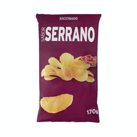 Hacendado gewellte Kartoffelchips Serrano-Schinkengeschmack