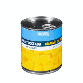 Ananas in seinem eigenen Saft Hacendado gehackt