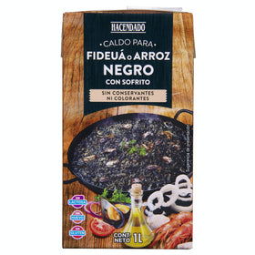 Broth for fideuá or black rice Hacendado with sofrito