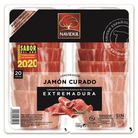 Navidul cured ham slices gluten-free pack of 2 units of 138g