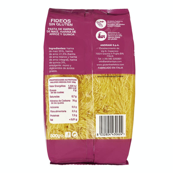 Fideo sin gluten con quinoa Felicia