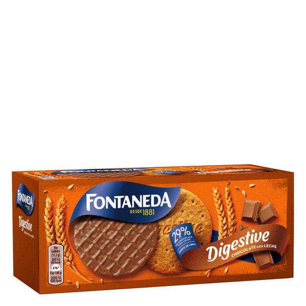 Shop Fontaneda Digestive galletas finas con chocolate de leche Milk  Chocolate Digestive Biscuits 170g