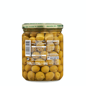 Olive Manzanilla acciughe sapore Hacendado con pietra di piccolo calibro