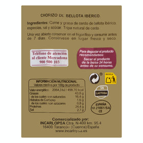 Chorizo ibérique de bellota La hacienda del Iberico