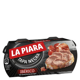 Pâté de foie de porc ibérique Tapa La Piara noir pack de 2 unités de 73 g
