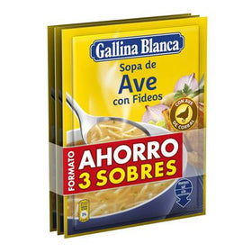 Chicken soup with noodles Gallina Blanca pack of 3 envelopes of 76 g