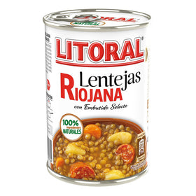 Lentilles à la Rioja Litoral sans gluten et sans lactose 430 g