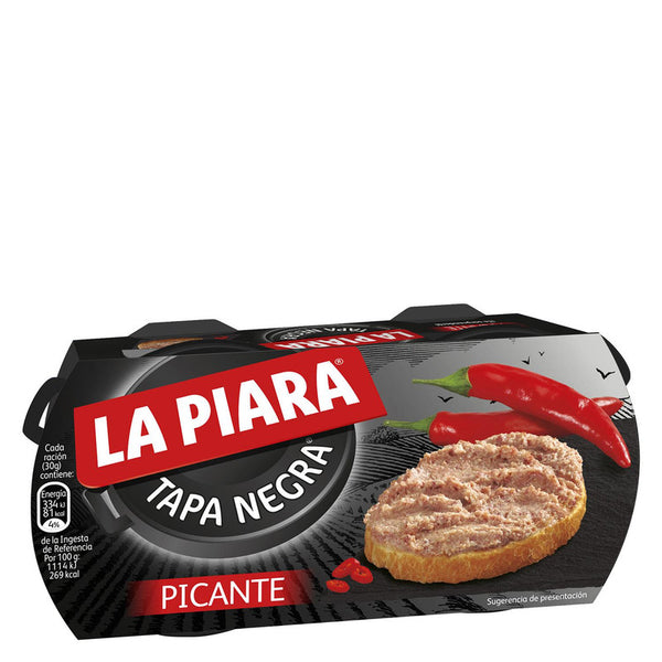 Paté de hígado de cerdo picante Tapa Negra La Piara pack de 2 unidades de 73 g