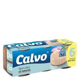 Calvo natural light tuna pack of 6 units of 80g