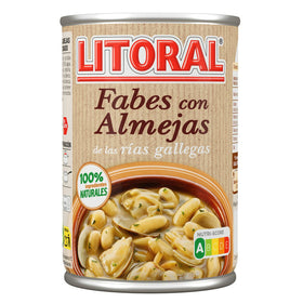 Haricots de Litoral aux palourdes, sans gluten et sans lactose 425 g.