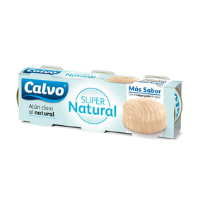 Calvo natural light tuna pack of 3 cans of 80g
