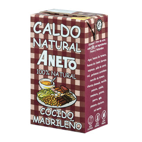 Bouillon de ragoût de Madrid naturel Aneto sans gluten et sans lactose carton 1 l
