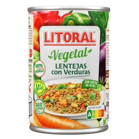 Lentilles aux légumes Litoral 430 g.