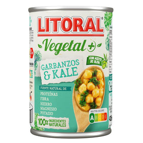 Garbanzos con kale Vegetal Litoral sin gluten sin lactosa 425 g,