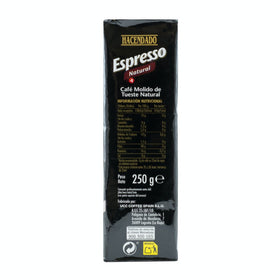 Café molido natural Hacendado Espresso 250g