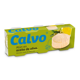 Atún en aceite de oliva Calvo pack de 3 latas de 80g