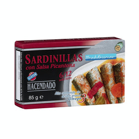 Sardines épicées Hacendado 6-12 unités.