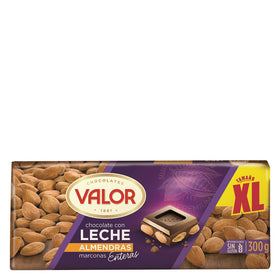 Milk chocolate and whole almonds Gluten-free Valor