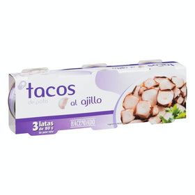 Tacos di calamari con Hacendado all'aglio