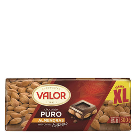 Pure chocolate with whole marcona almonds XL Valor gluten free