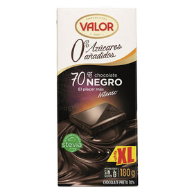 Chocolat noir 70% sans sucre ajouté Valeur sans gluten