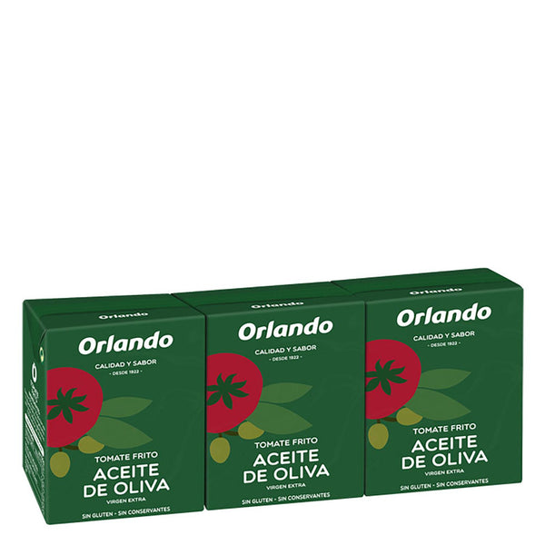Tomate frite à l'huile d'olive extra vierge Orlando sans gluten pack de 3 cartons de 210g